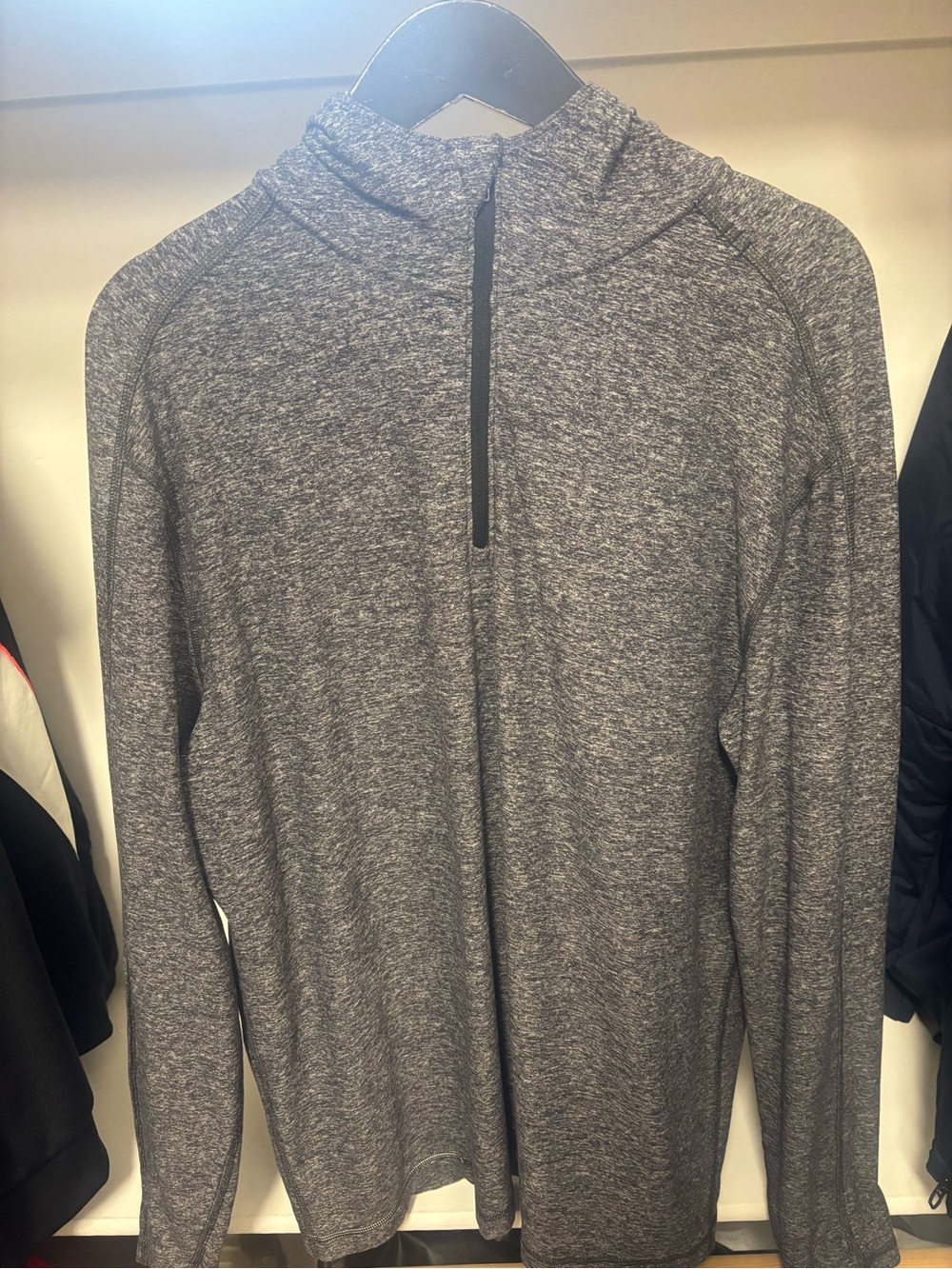lululemon athletica Men's Gray Heather Quarter-Zip Pullover